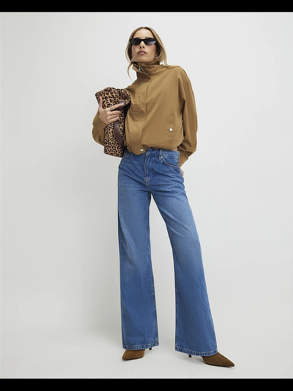 River Island Tailored Wide Leg Jeans 4
